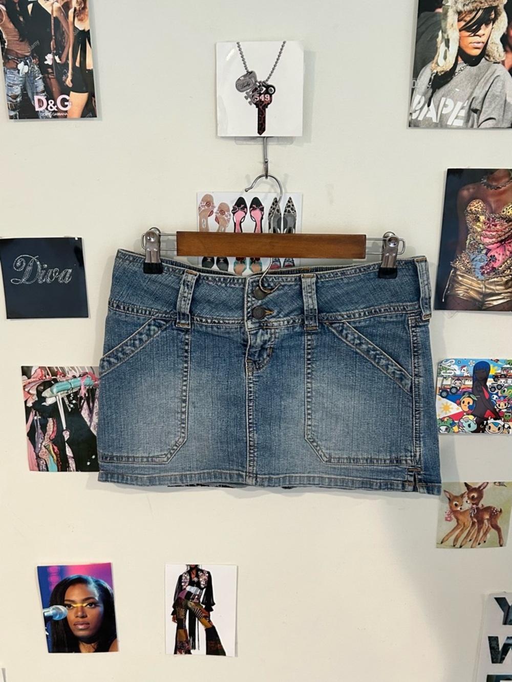 Y2K Abercrombie & Fitch mini denim skirt